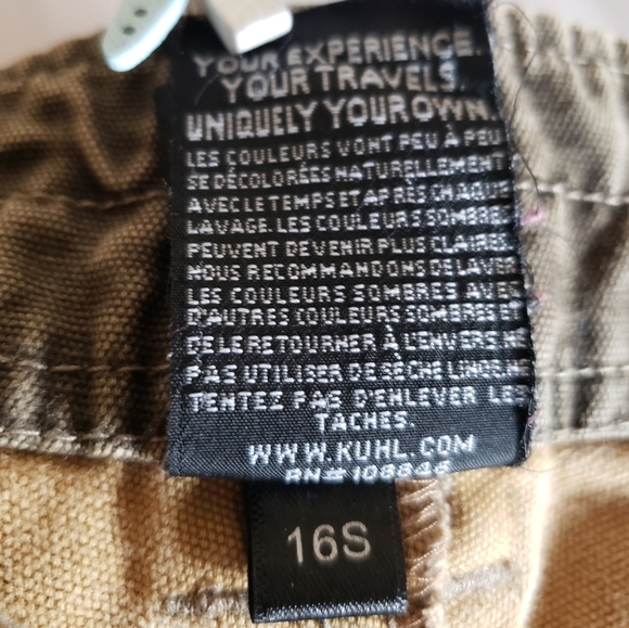 Kuhl Out Kast Jean Pants size 16S Brown Stretch Canvas Patina Dye Hiking - Picture 7 of 13